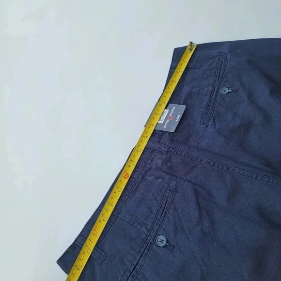 NWT $40 George & Martha Navy Blue Pleated Chino Men's Shorts Size 38 - Picture 10 of 11
